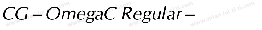 CG-OmegaC Regular字体转换